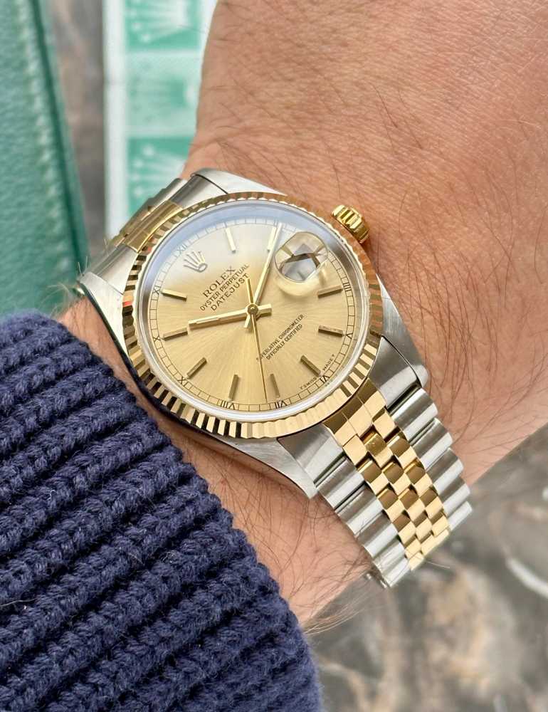 Image for Rolex Datejust 16233 Gold 1997 with original box and papers