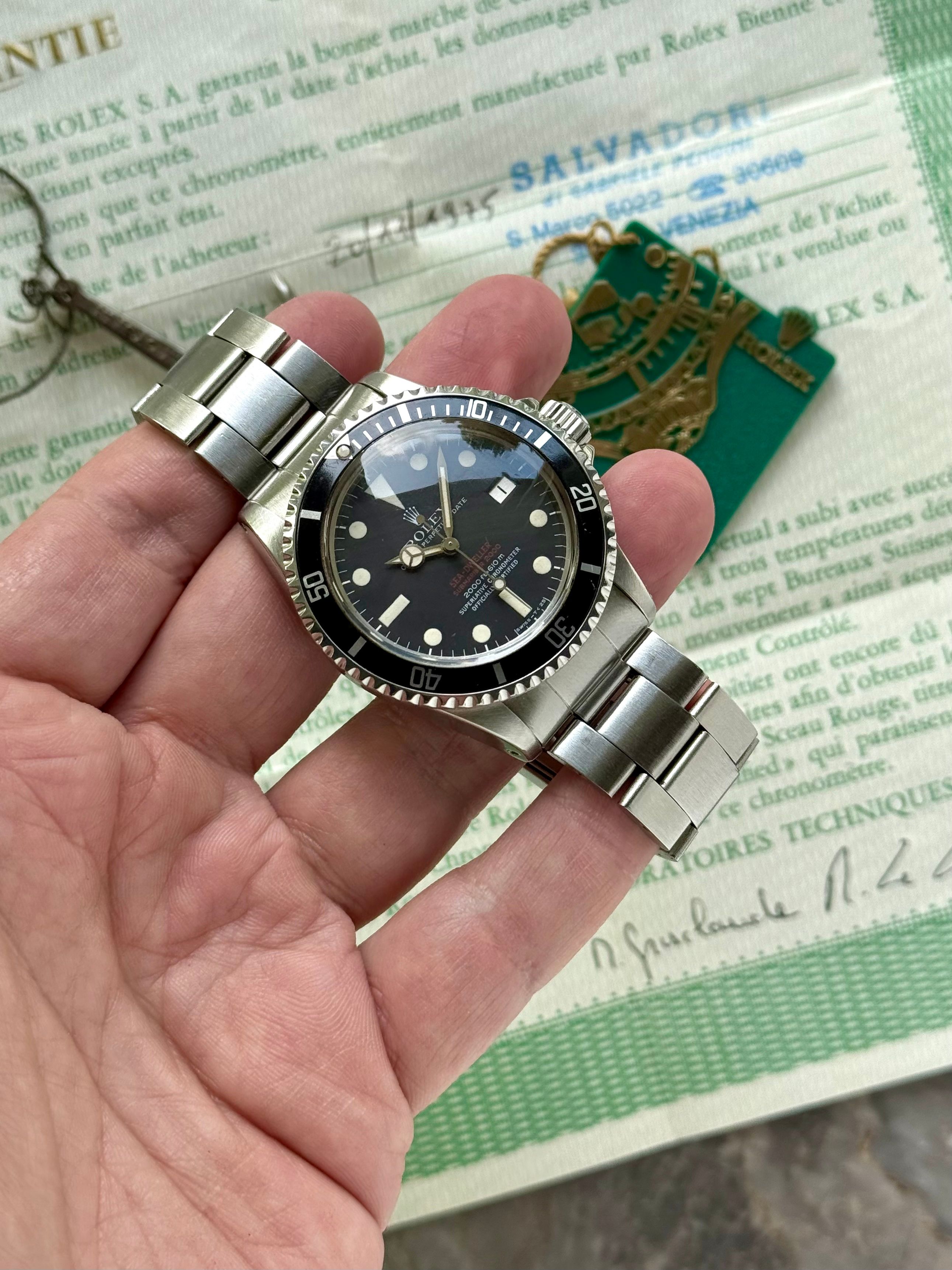 Rolex Sea-Dweller Double-Red 1665 Black 1974 with original box and