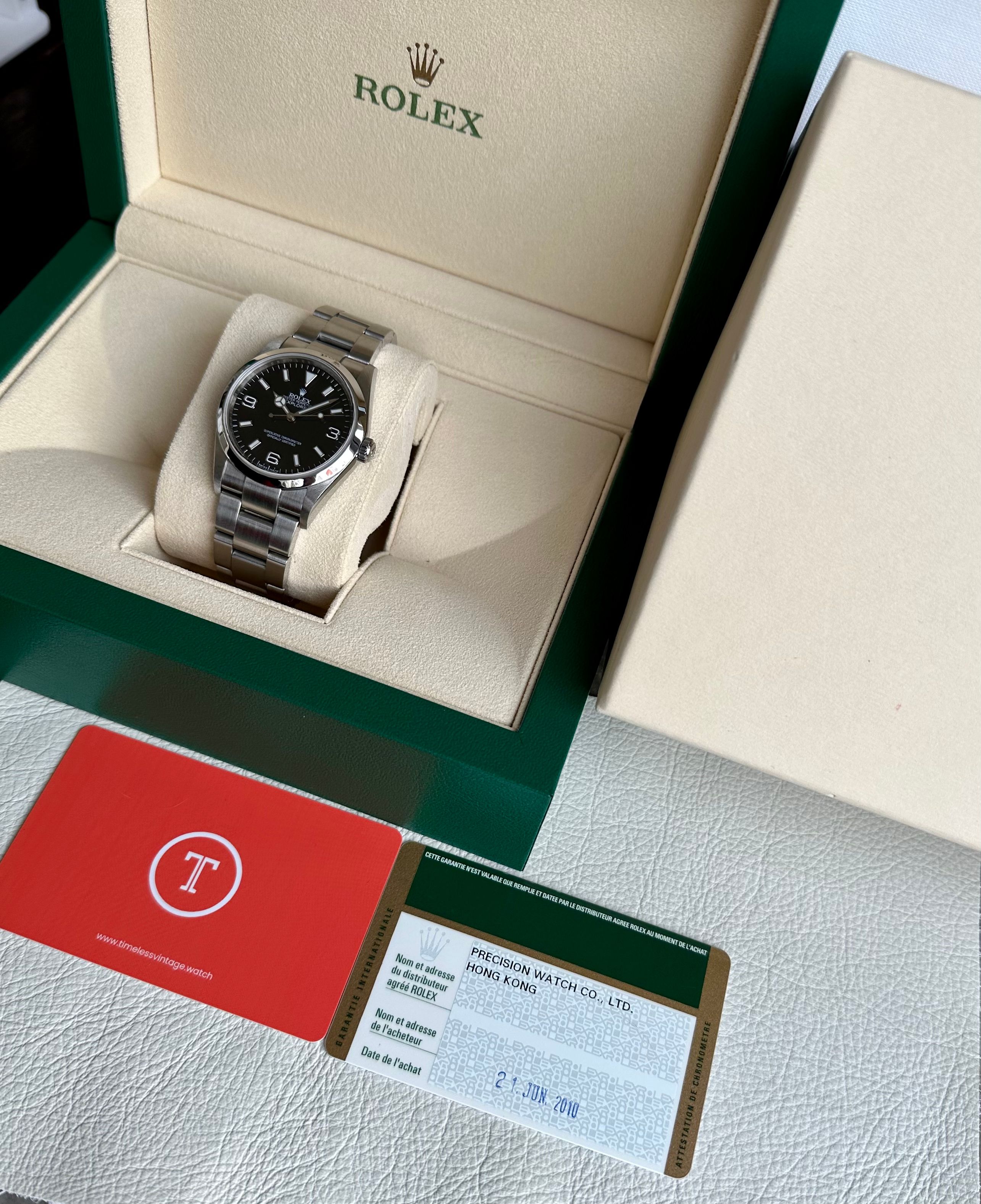 【予約中！】 2009 Black 114270 Explorer Rolex with papers and box original 時計