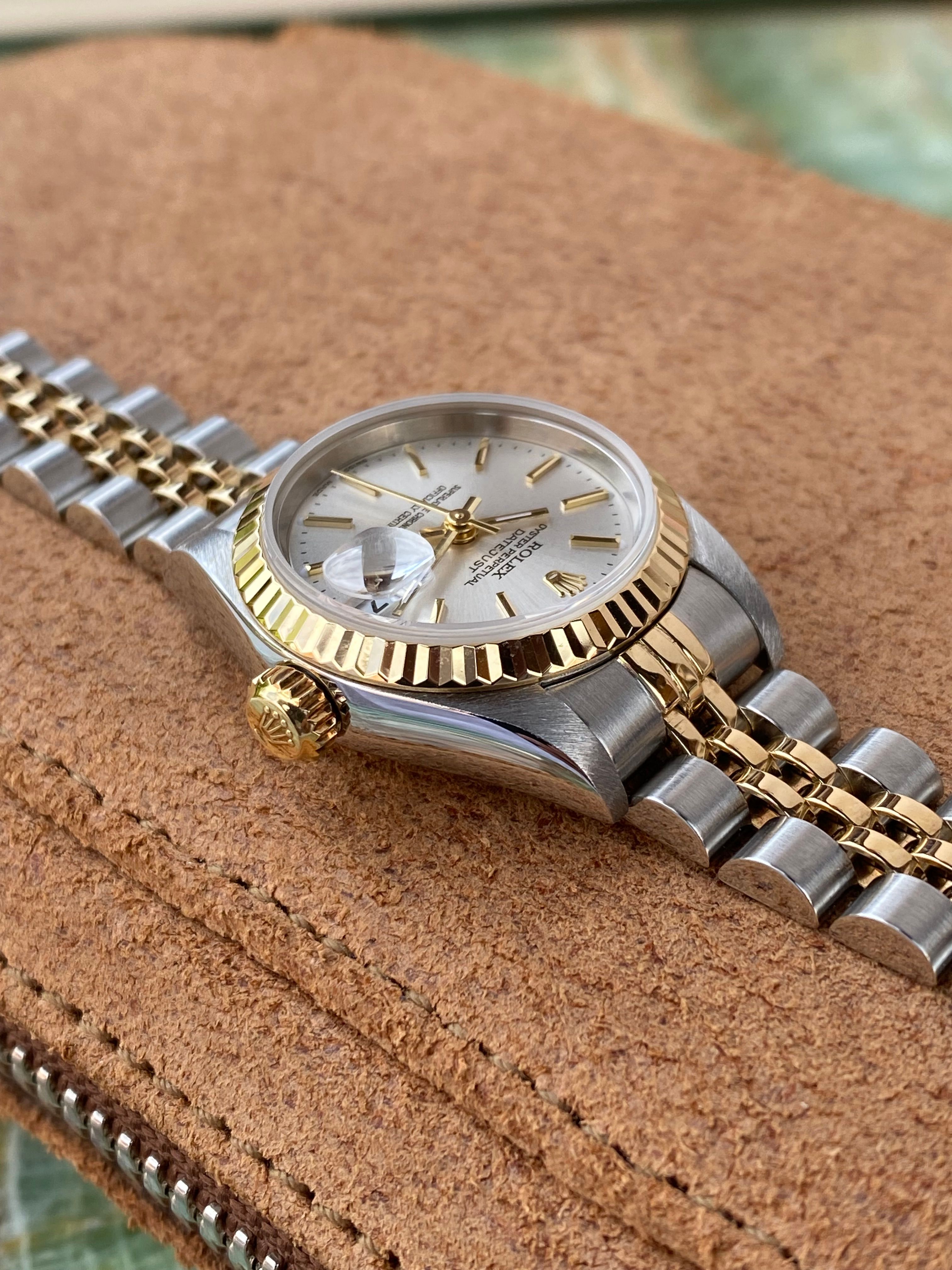 ROLEX DATEJUST 79173 3コマ Rolex Lady Datejust 79173 Silver 2000 with original box and