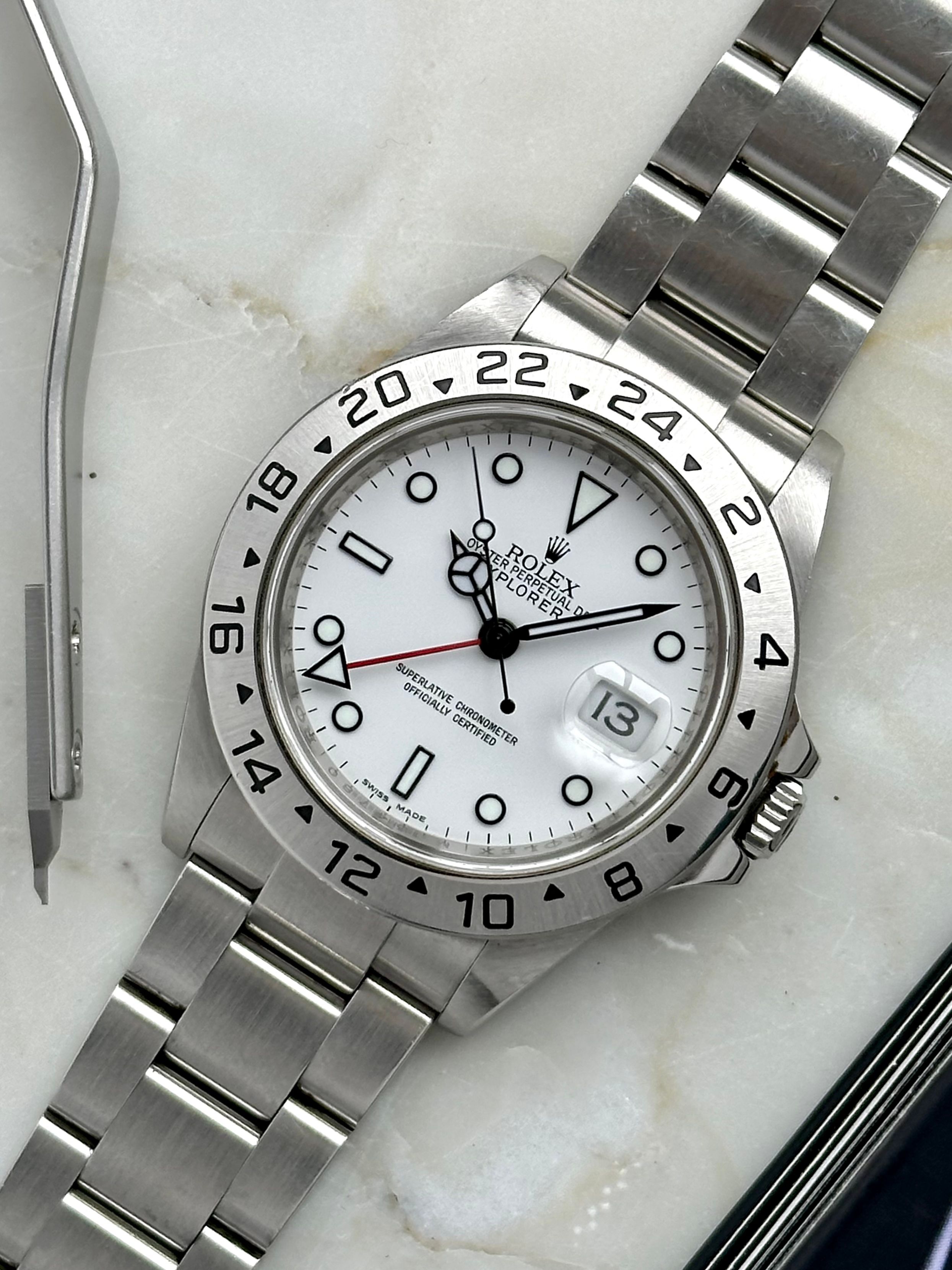 Rolex explorer 2 white on sale dial