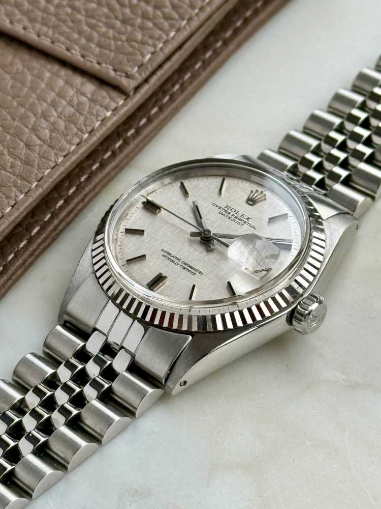 Image for Rolex Datejust "Linen" 1601 Silver Linen 1070 