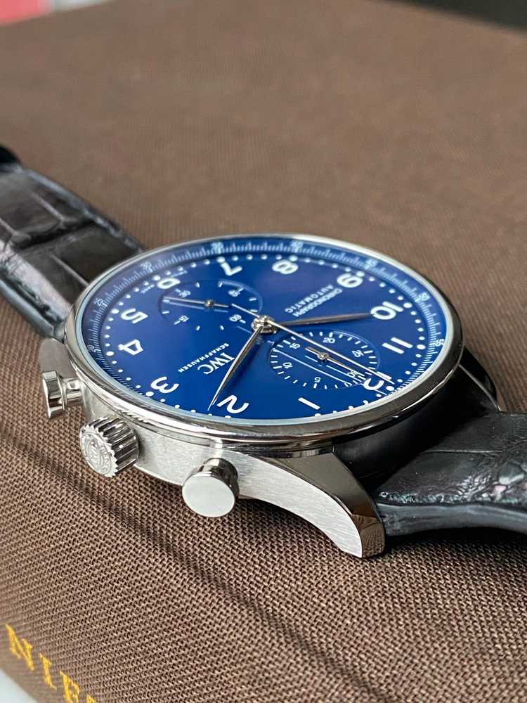 Image for IWC Portugieser Chronograph "150 Years" IW371601 Blue 2018 with original box and papers