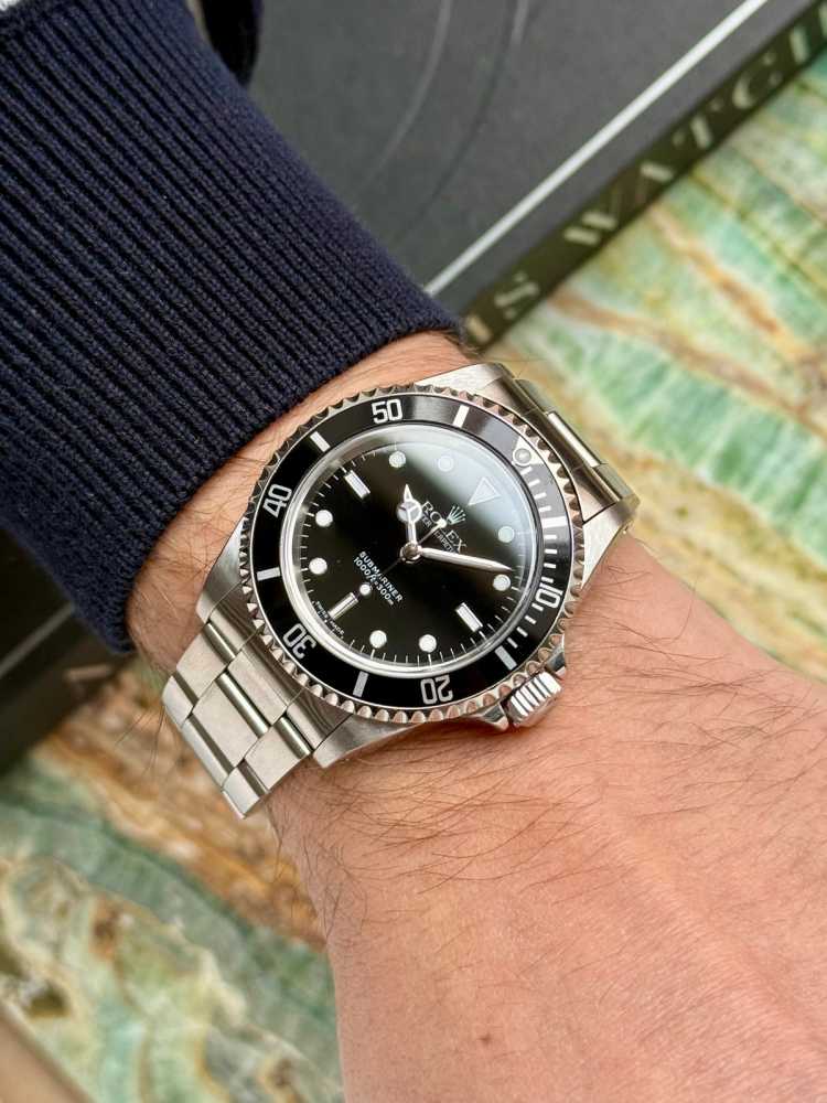 Wrist shot image for Rolex Submariner 14060M Black 2000 