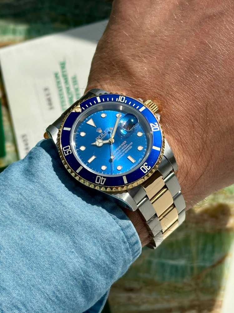Image for Rolex Submariner 16613 Blue 1996 with original box and papers