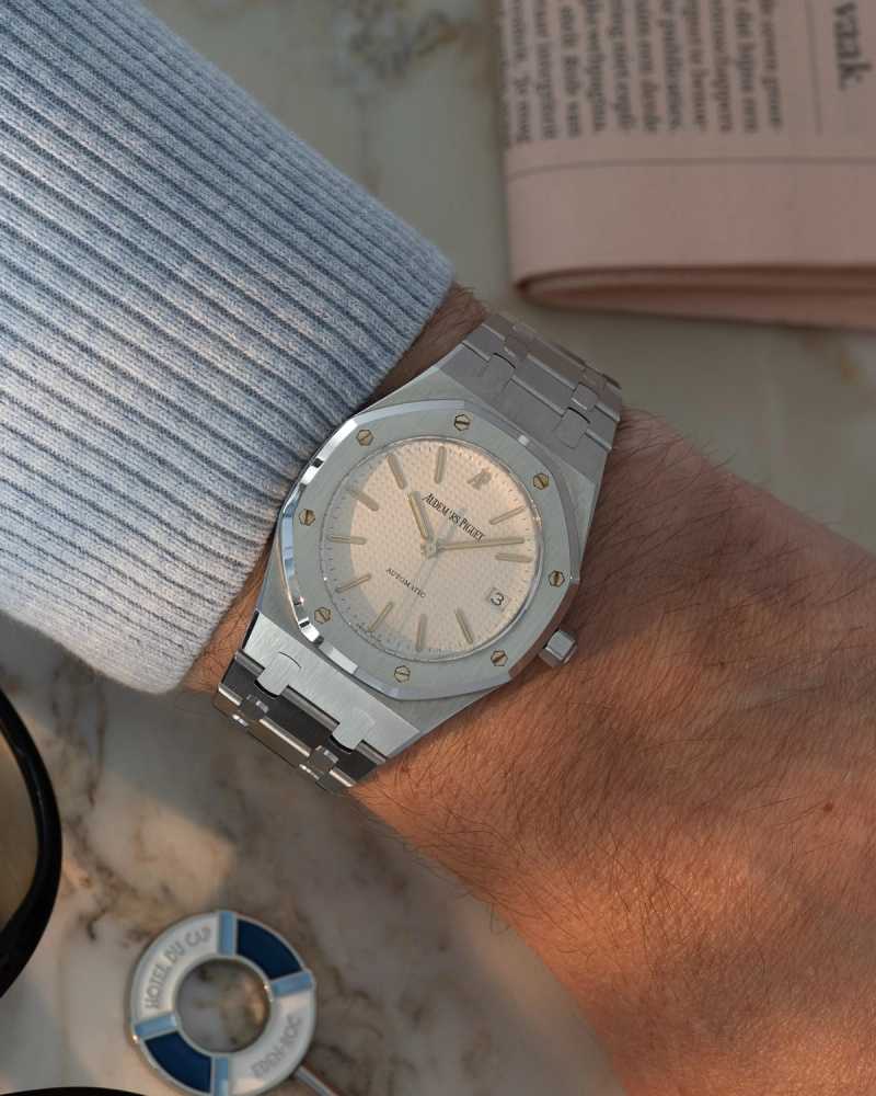 Image for Audemars Piguet Royal Oak "White dial" 14790ST White 1996 with original box and papers