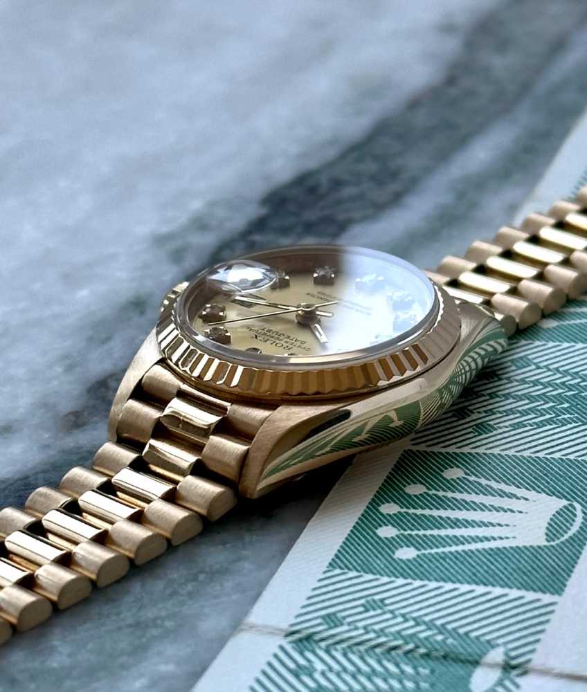 Detail image for Rolex Lady-Datejust "Diamond" 69178G Gold 1984 with original box and papers