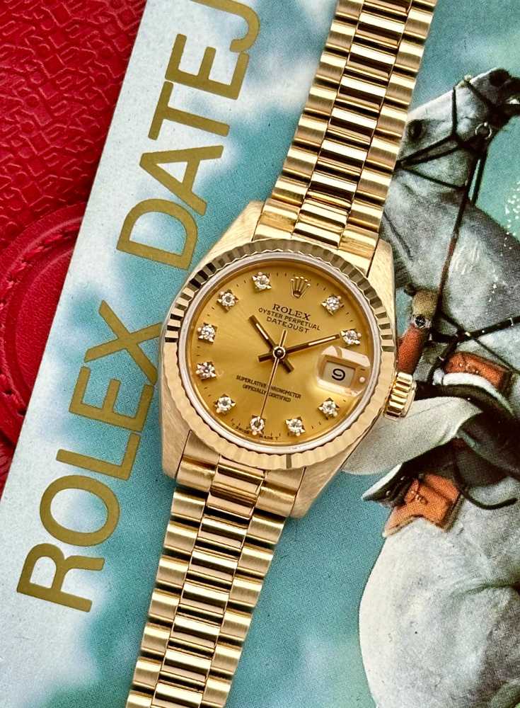 Featured image for Rolex Lady-Datejust "Diamond" 69178G Gold 1989 with original box and papers 2