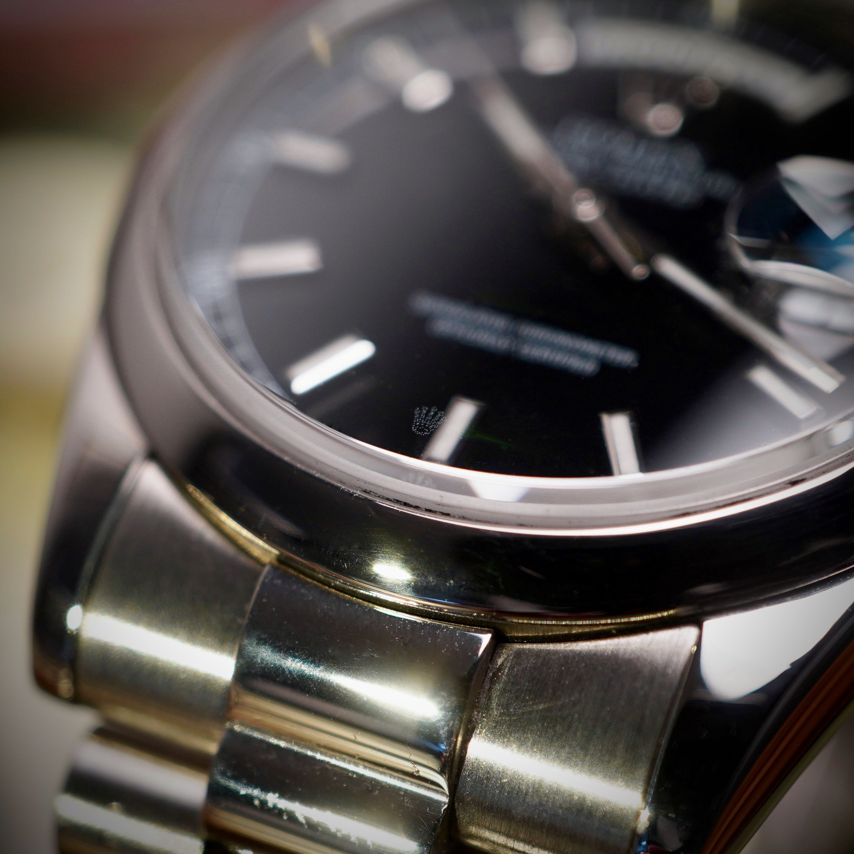 Rolex Day-Date 118209 Black 2002 with original box and papers