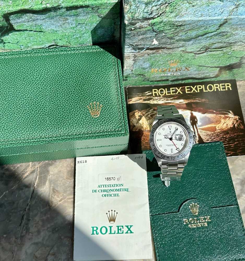 Image for Rolex Explorer 2 16570 White 2001 with original box and papers 2