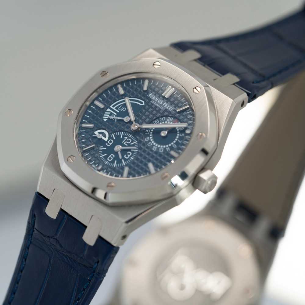 Image for Audemars Piguet Royal Oak "Dual Time" 26124ST Blue 2017 with original box and papers