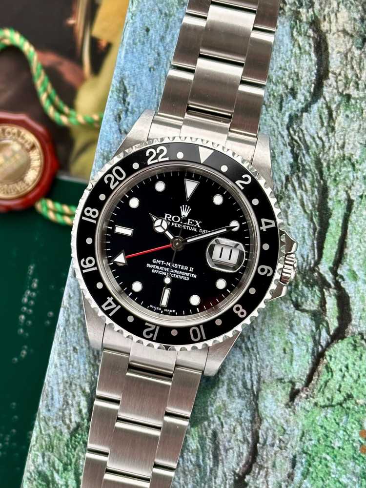Featured image for Rolex GMT-Master II 16710 Black 2002 with original box and papers