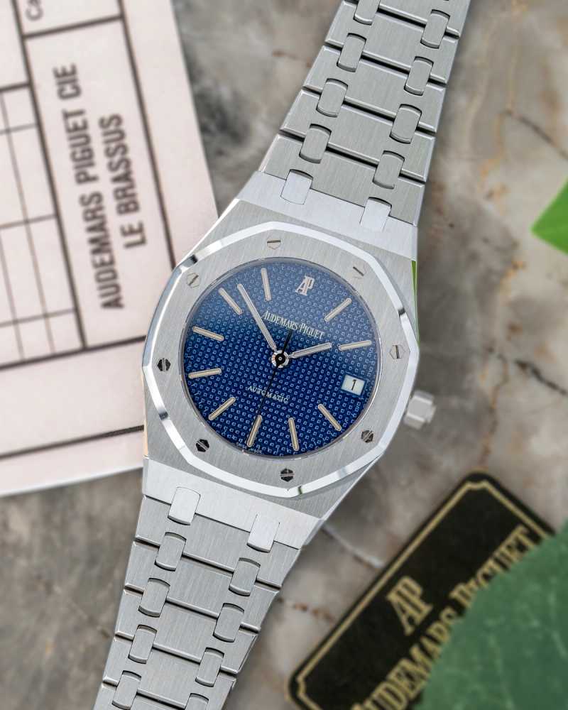 Featured image for Audemars Piguet Royal Oak "Yves Klein Dial" 14790ST Blue 1995 with original box and papers
