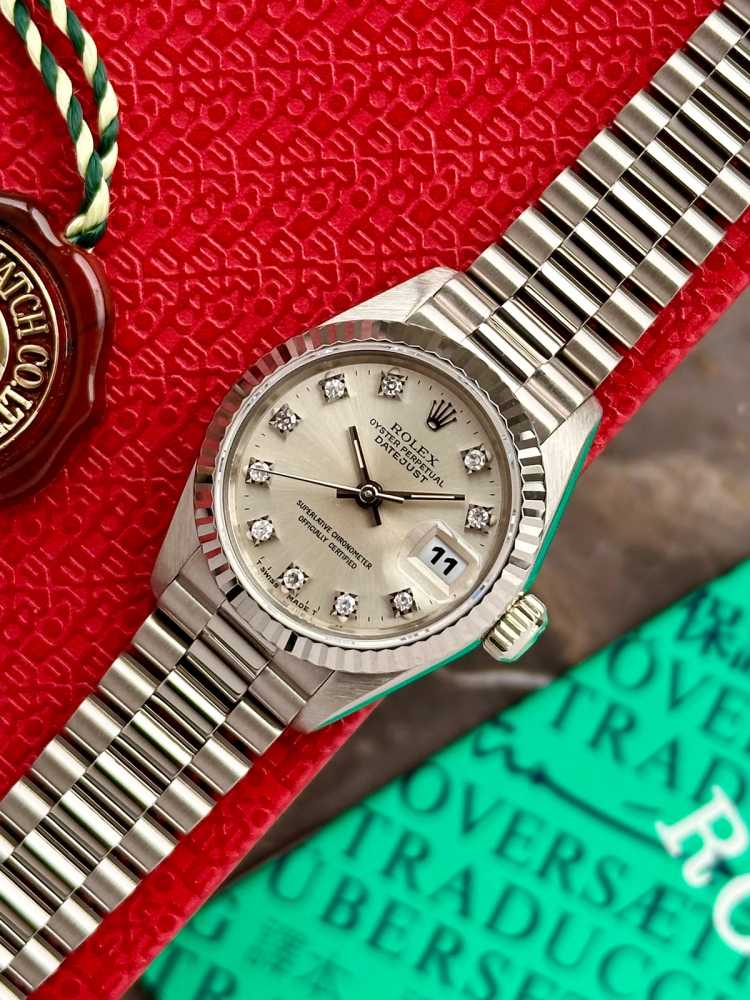 Image for Rolex Lady-Datejust "Diamond" 69179 Silver 1990 with original box and papers