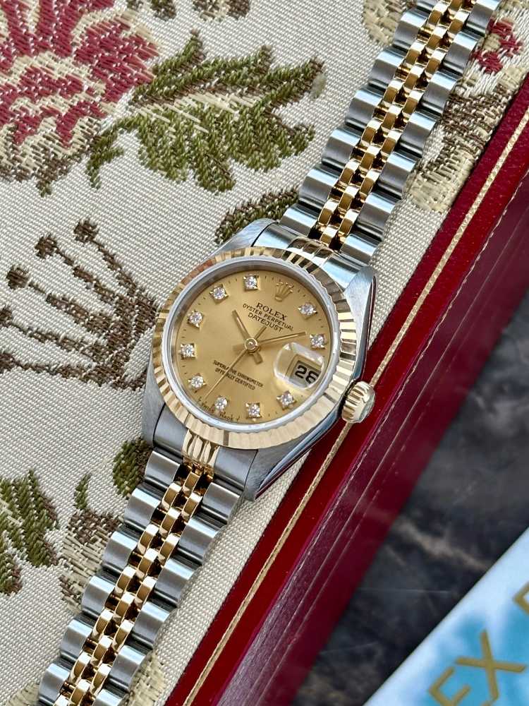 Detail image for Rolex Lady-Datejust "Diamond" 69173G Gold 1993 with original box and papers 5