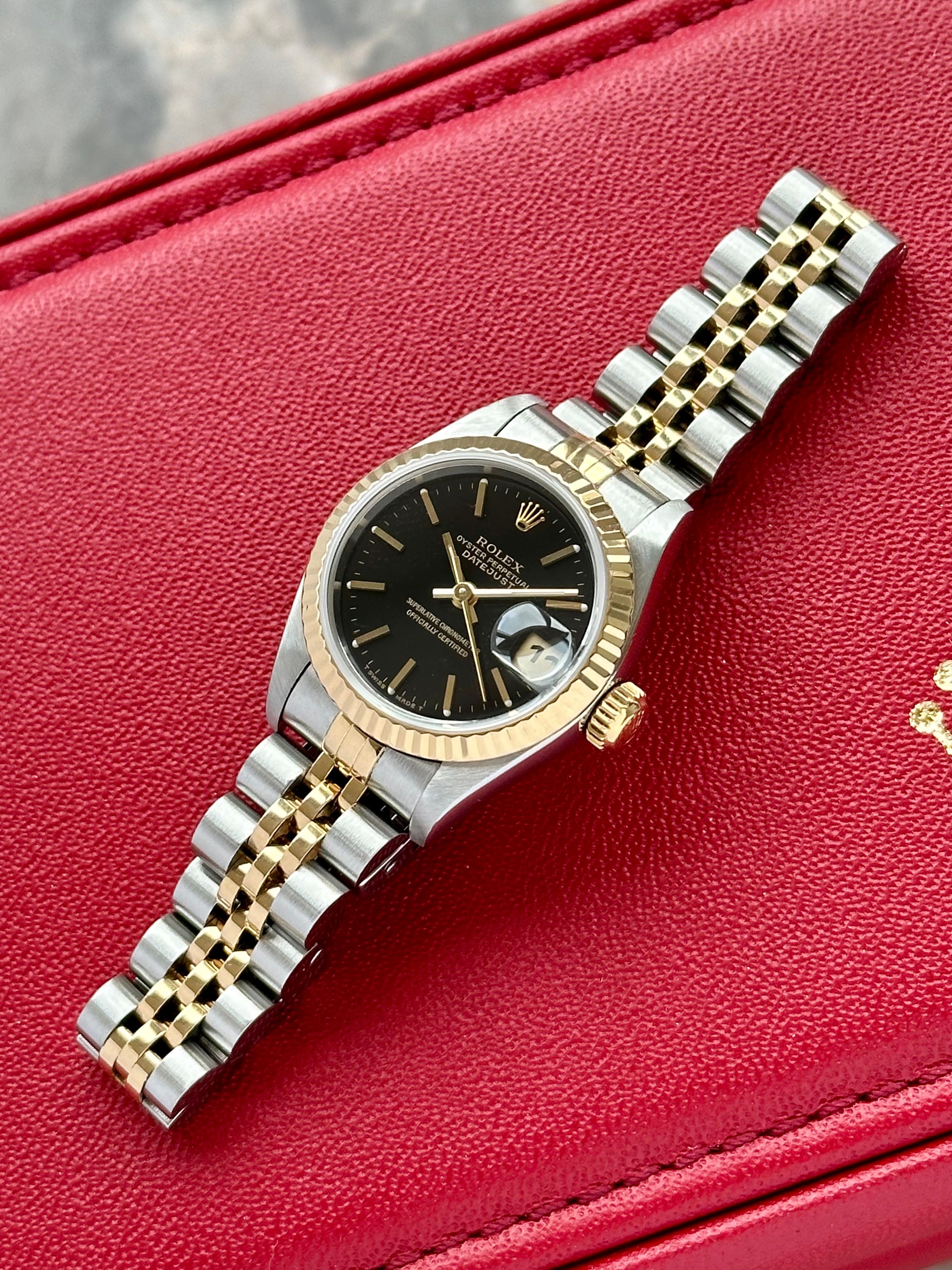 Rolex Lady-Datejust 69173 Black 1995 with original box and papers