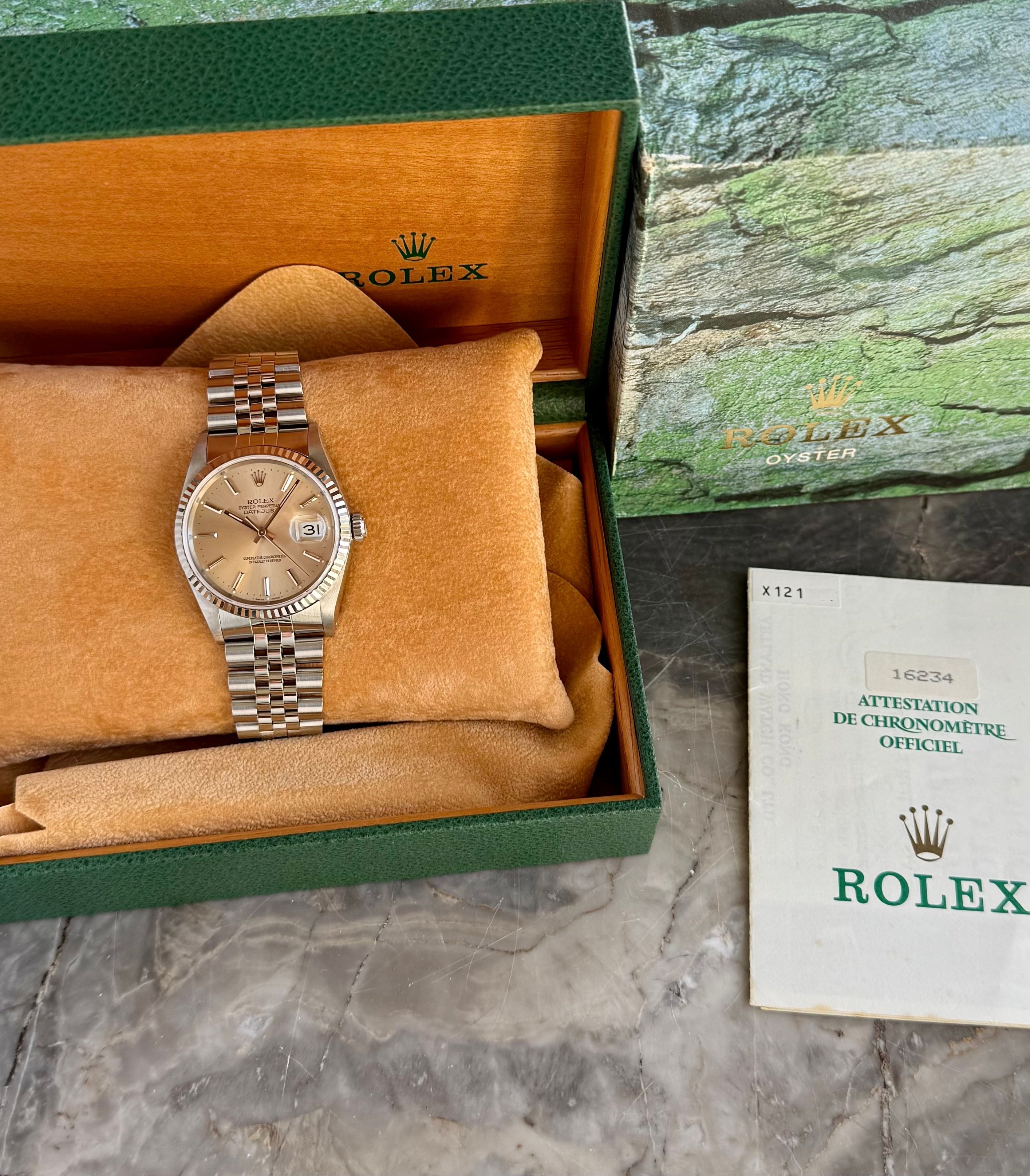 ROLEX ケース Rolex Datejust 16234 Grey 1991 with original box and papers