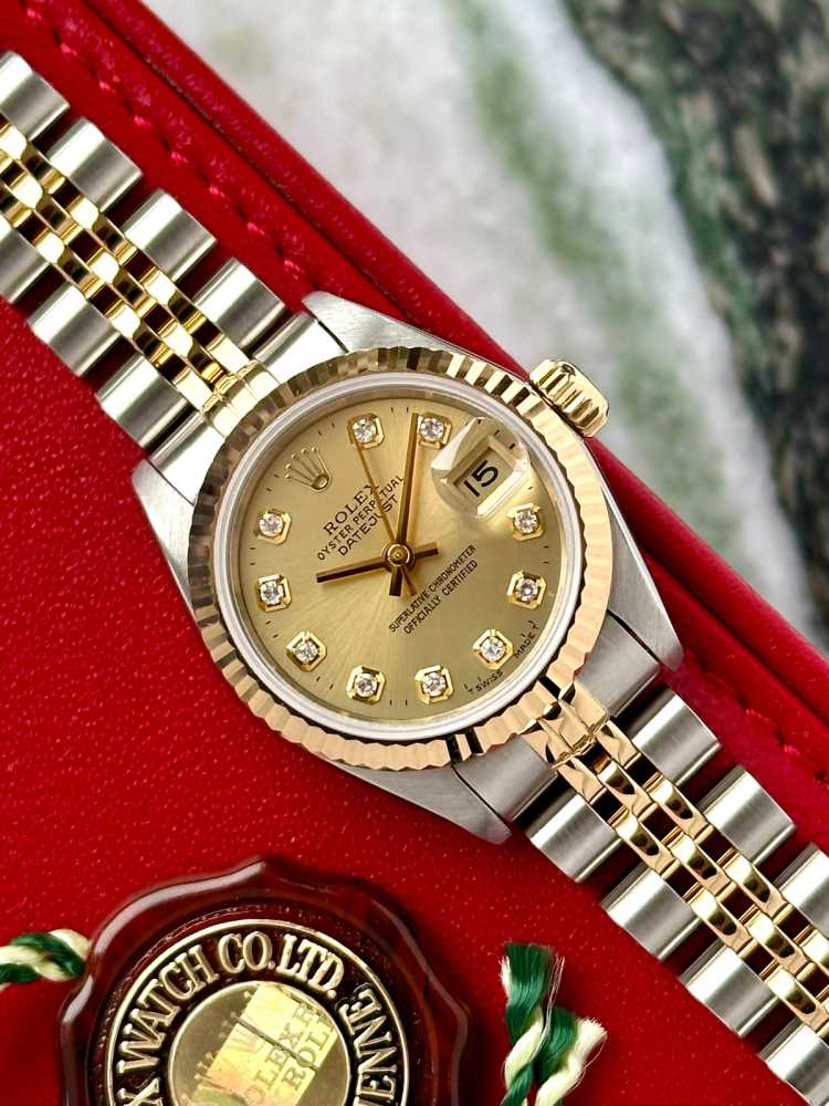Image for Rolex Lady-Datejust "Diamond" 69173G Gold 1995 with original box and papers 3