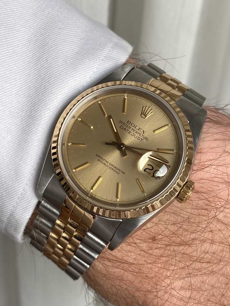 vride chokolade Gør det tungt Rolex Datejust 16233 1989 with original box and papers