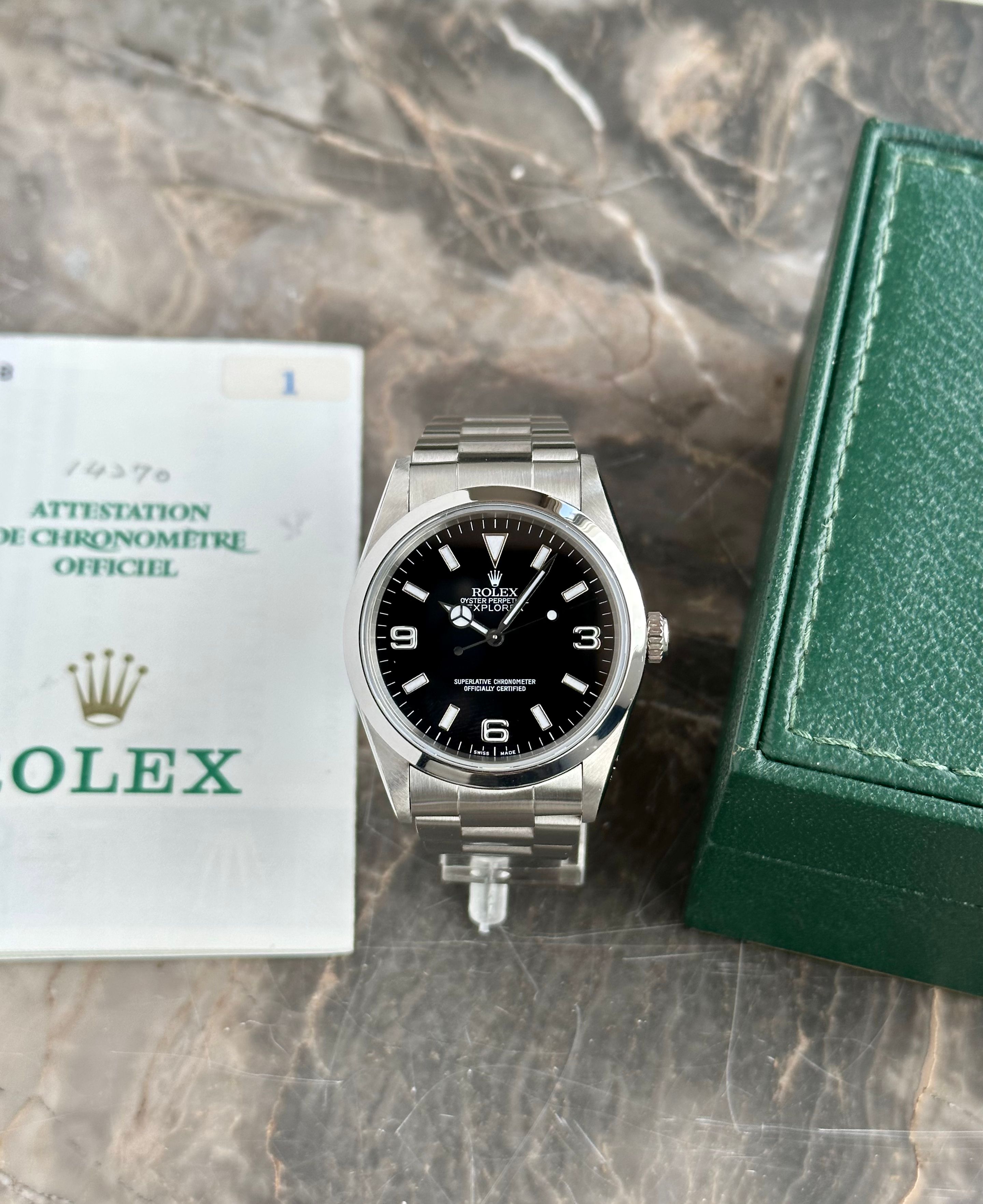 Rolex Explorer 1 14270 Black 1999 with original box and papers 2