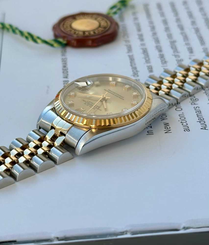 Image for Rolex Midsize Datejust "Diamond" 68273G Gold 1996 with original box and papers