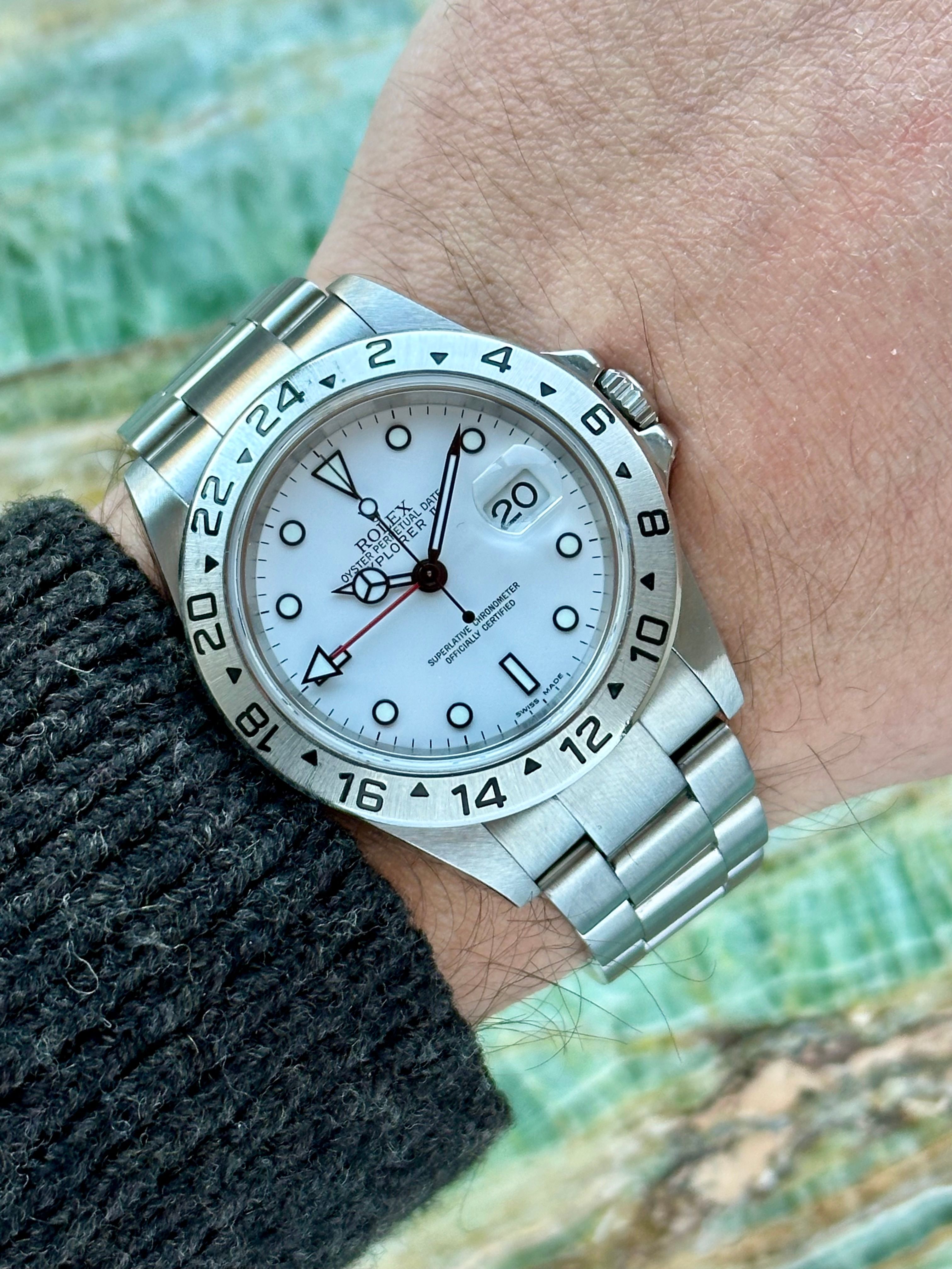 Rolex Explorer 2 16570T White 2006 with original box and papers