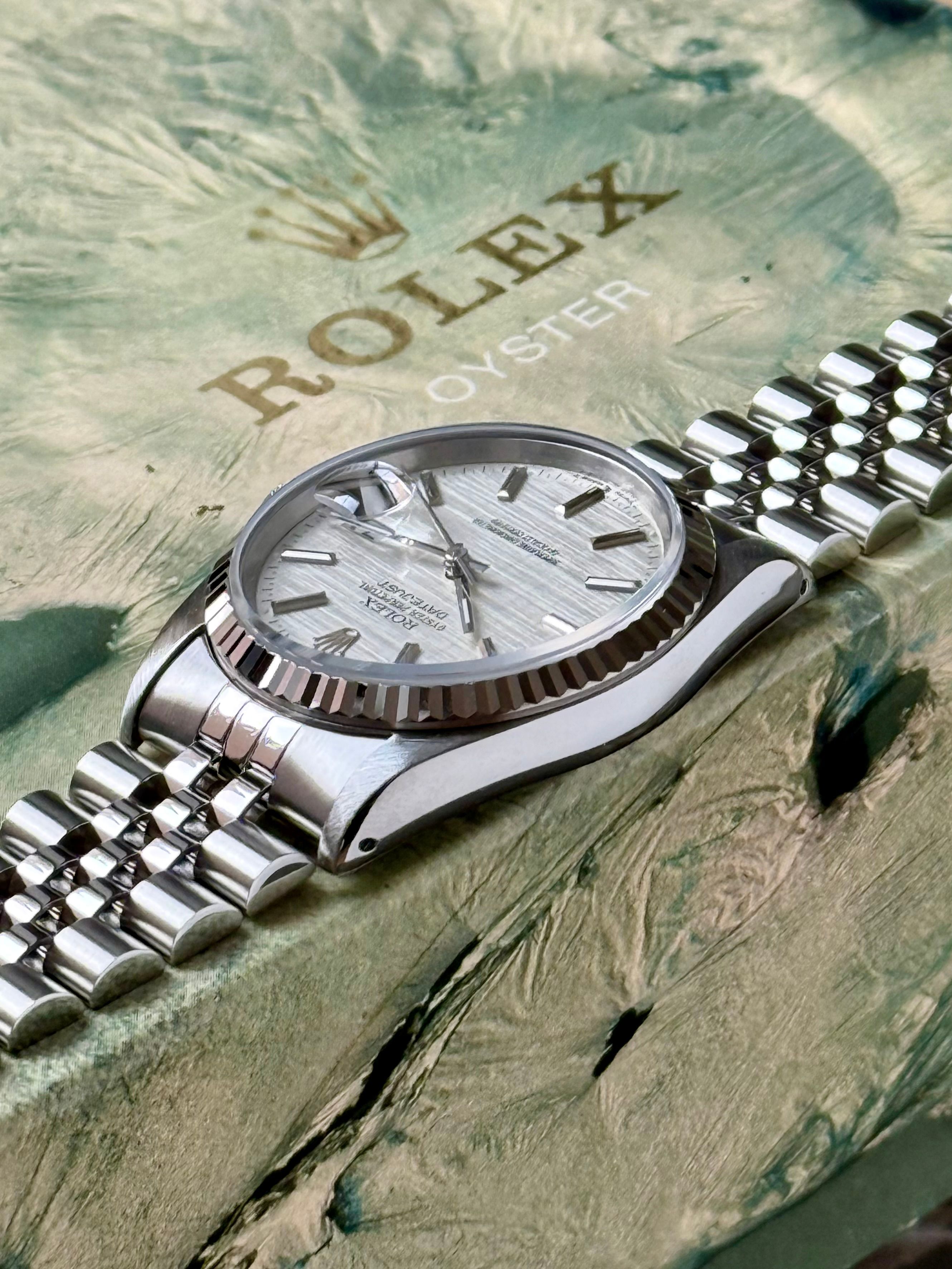 ROLEX 16234 箱のみ Rolex Datejust 16234 Silver 1996 with original box and papers 4