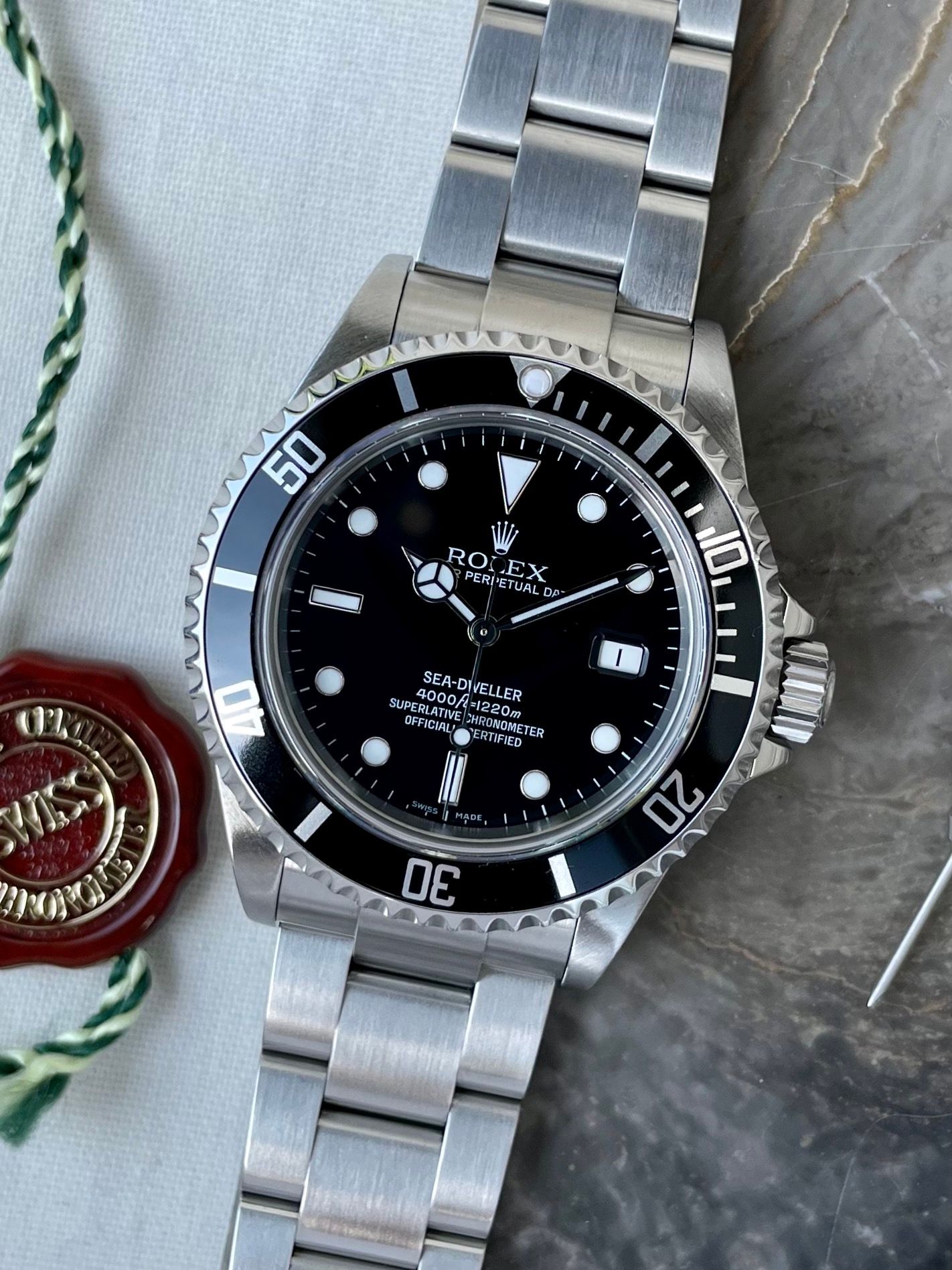 Rolex Sea Dweller 16600 Black 2008 with original box and papers