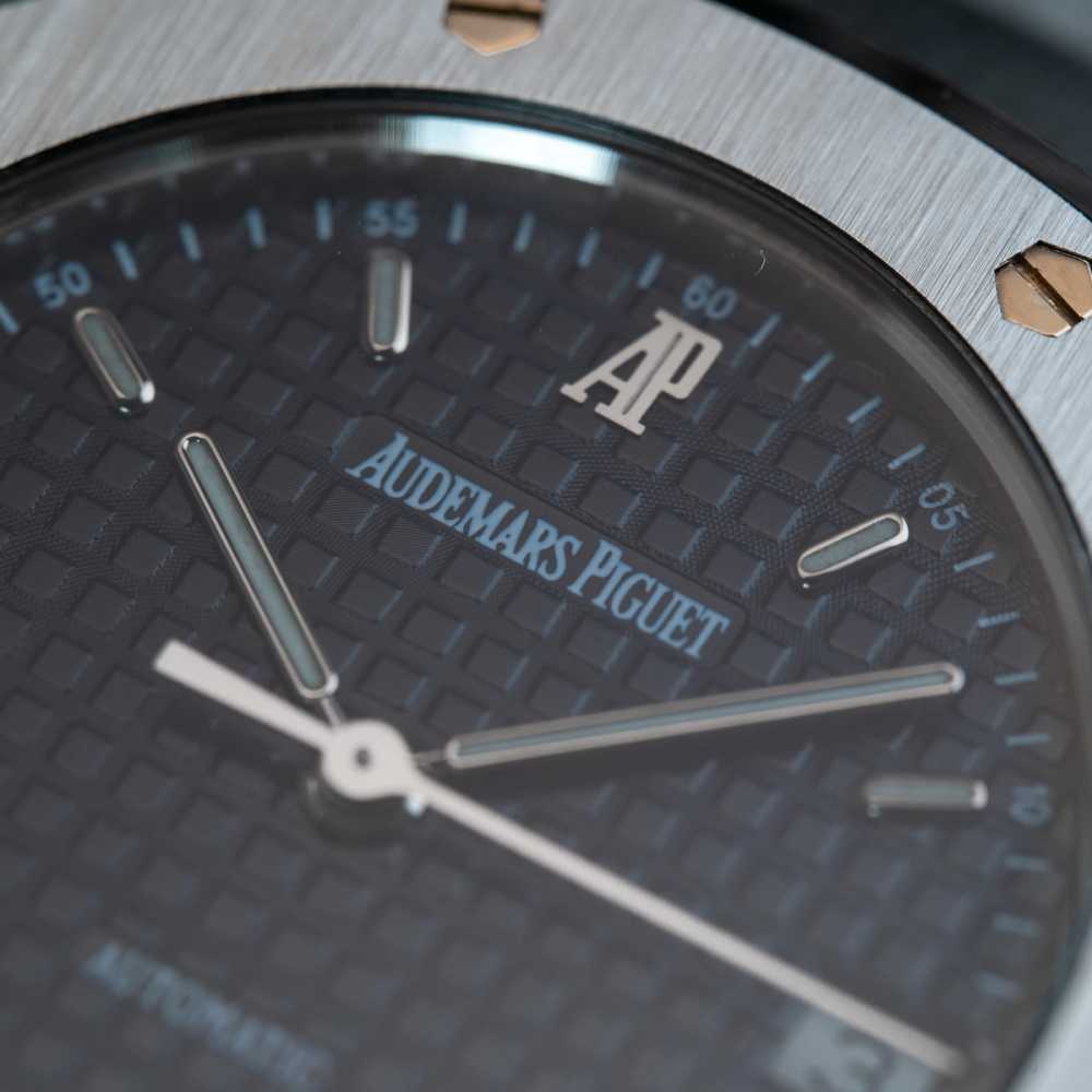 Image for Audemars Piguet Royal Oak "Blue/Gray dial" 14790ST Blue 2002 with original box and papers