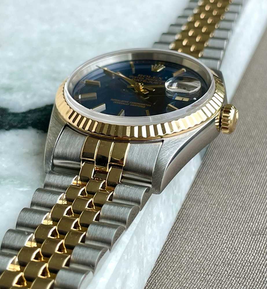 Detail image for Rolex Datejust 16233 Blue 1996 with original box and papers