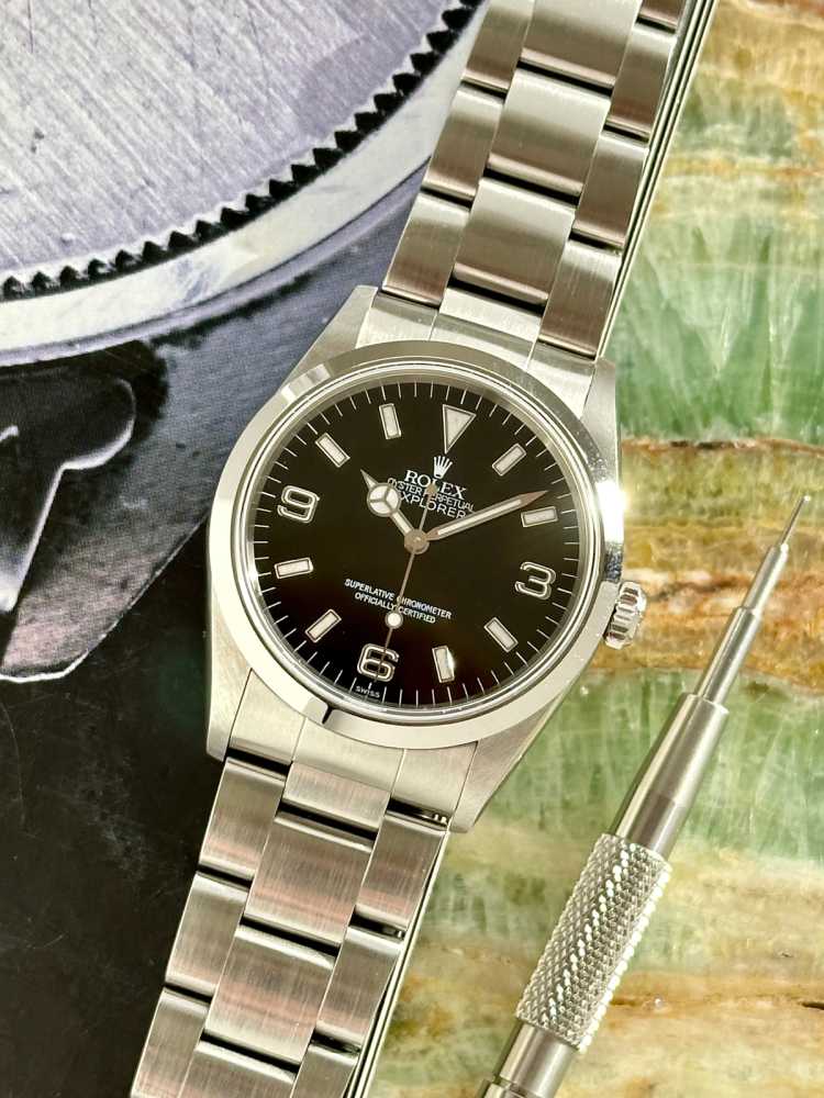 Featured image for Rolex Explorer 1 14270 Black 1999 with original box and papers 4