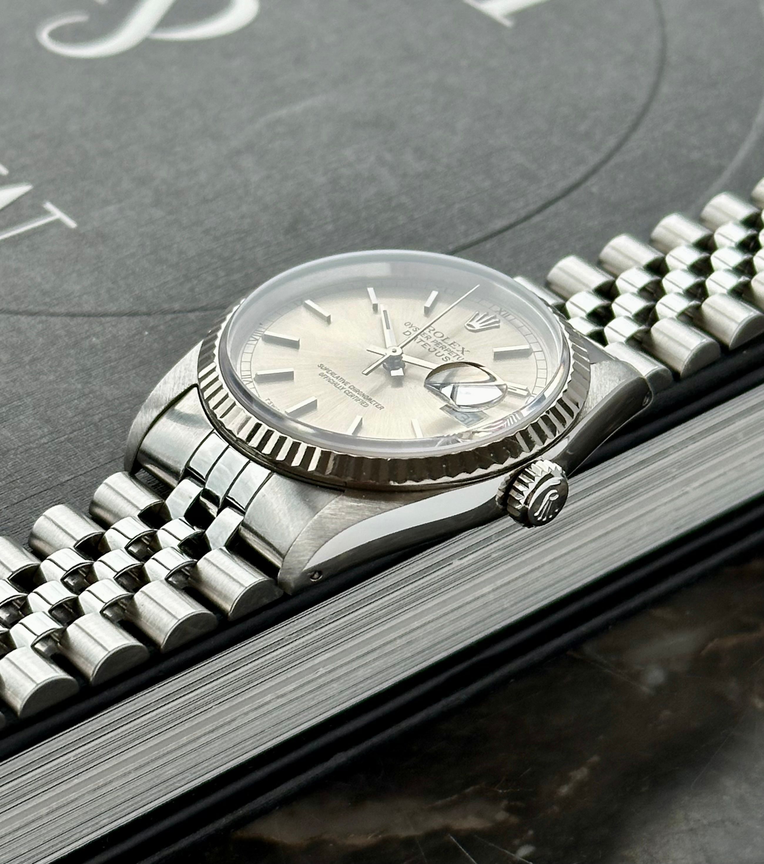 Rolex Datejust 16234 Silver 1989 with original box and papers 2