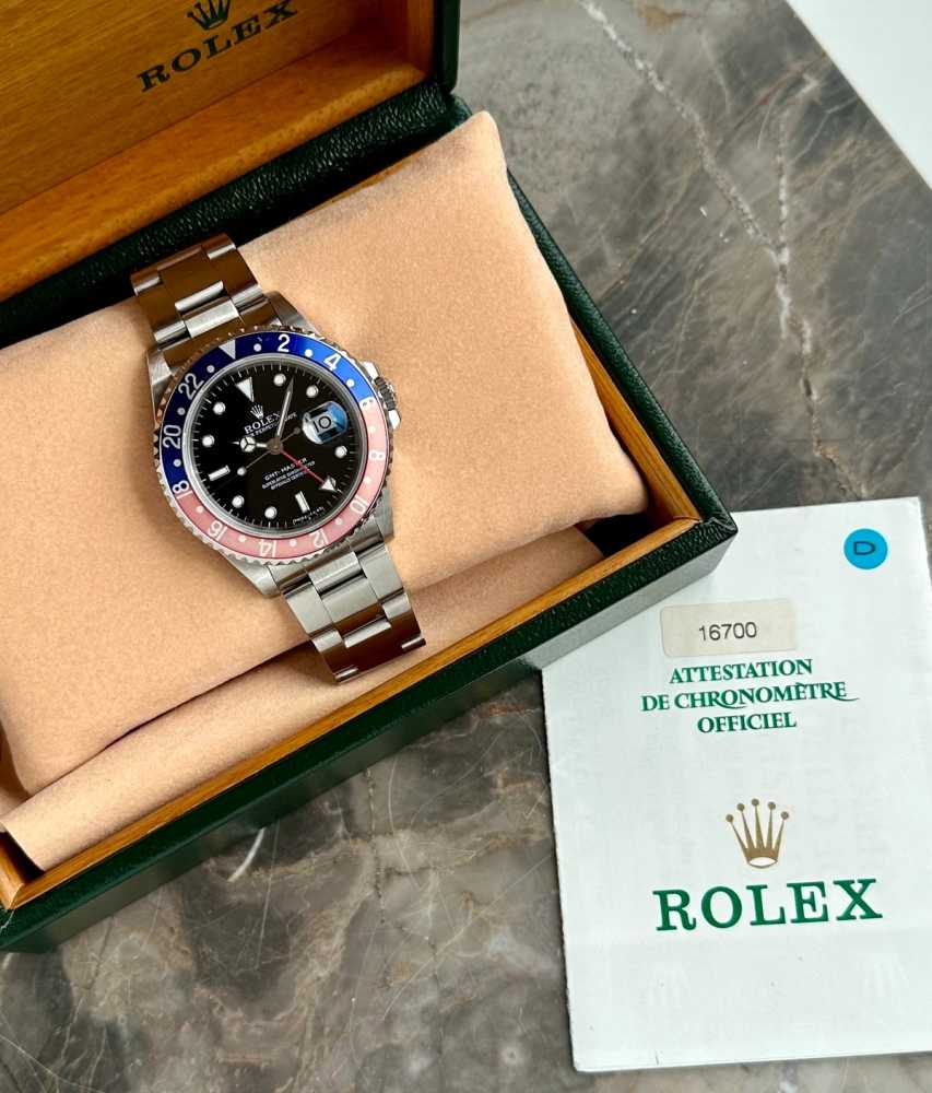 Image for Rolex GMT-Master "Pepsi" 16700 Black 1997 with original box and papers