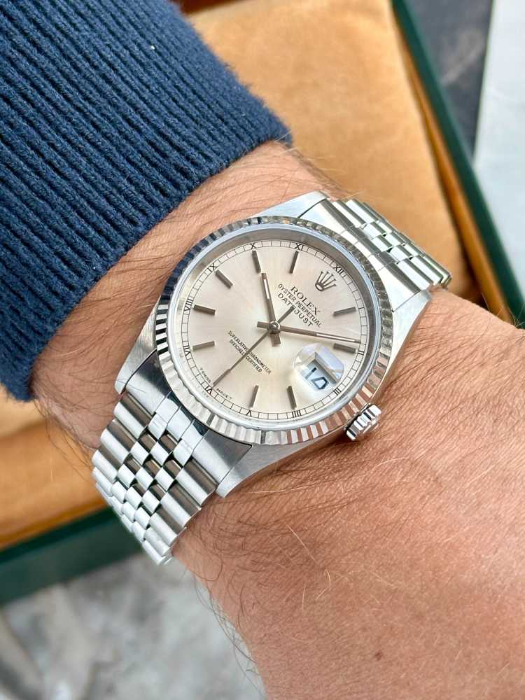 Image for Rolex Datejust 16234 Silver 1996 with original box and papers 4