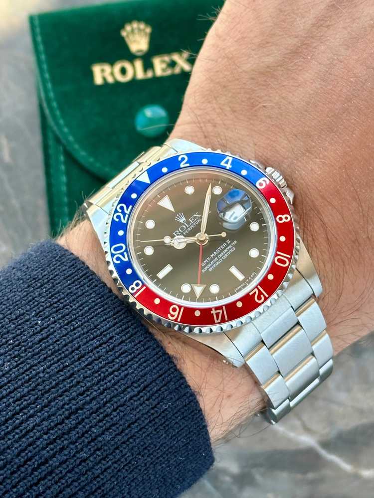 Image for Rolex GMT-Master 2 "Pepsi" 16710 Black 1991 with original box and papers