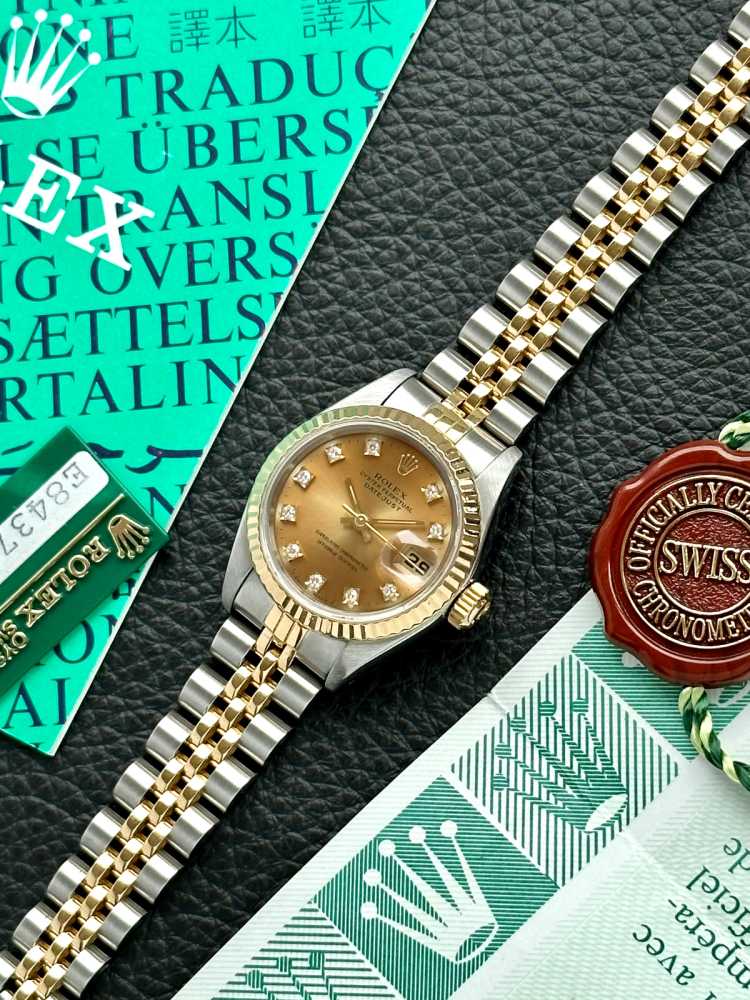 Image for Rolex Lady-Datejust "Diamond" 69173G Tropical 1990 with original box and papers