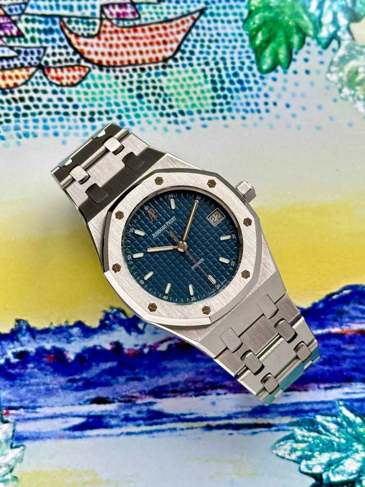 Image for Audemars Piguet Royal Oak 14790 Blue 2001 with original box and papers