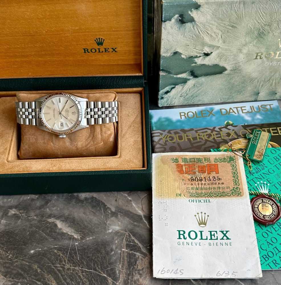 Image for Rolex Datejust 16014 Silver 1979 with original box and papers