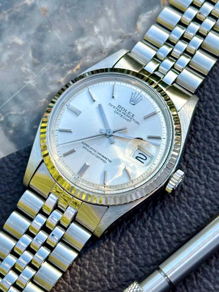 Image for Rolex Datejust "No-Lume" 1601 Silver 1973 with original box and papers