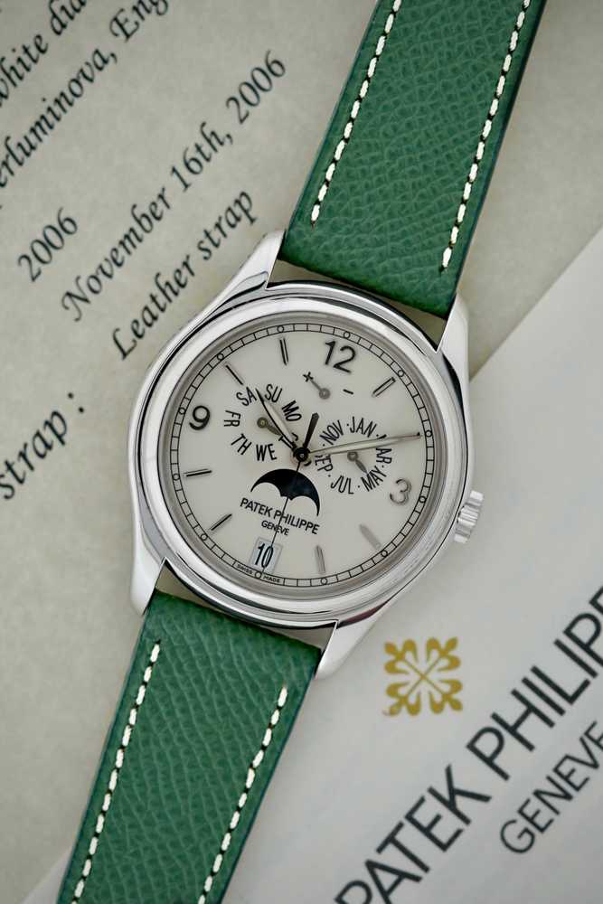 Featured image for Patek Philippe Annual Calendar “FULL SET” 5146G Cream 2006 with original box and papers