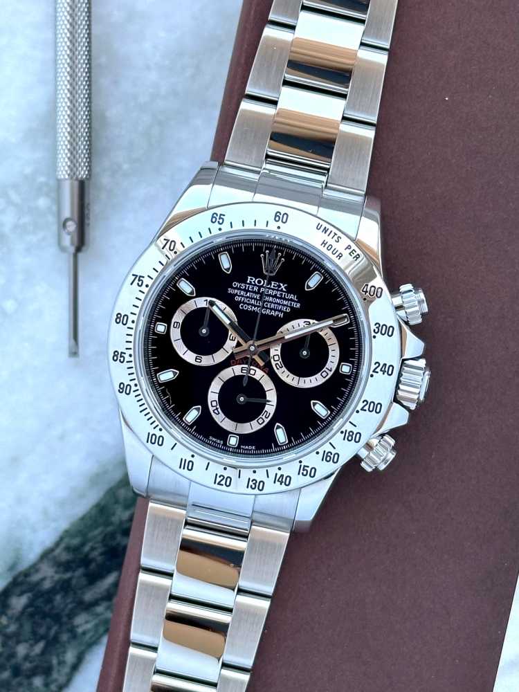 Featured image for Rolex Daytona 116520 Black 2015 with original box and papers