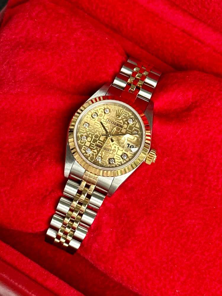 Detail image for Rolex Lady-Datejust "Diamond" 79173G Gold 2002 with original box and papers 2