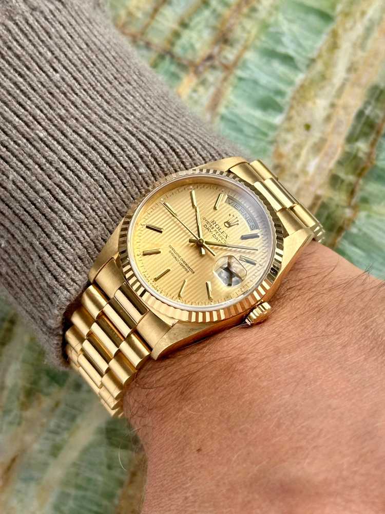 Image for Rolex Day-Date "Tapestry" 18238 Gold 1990 