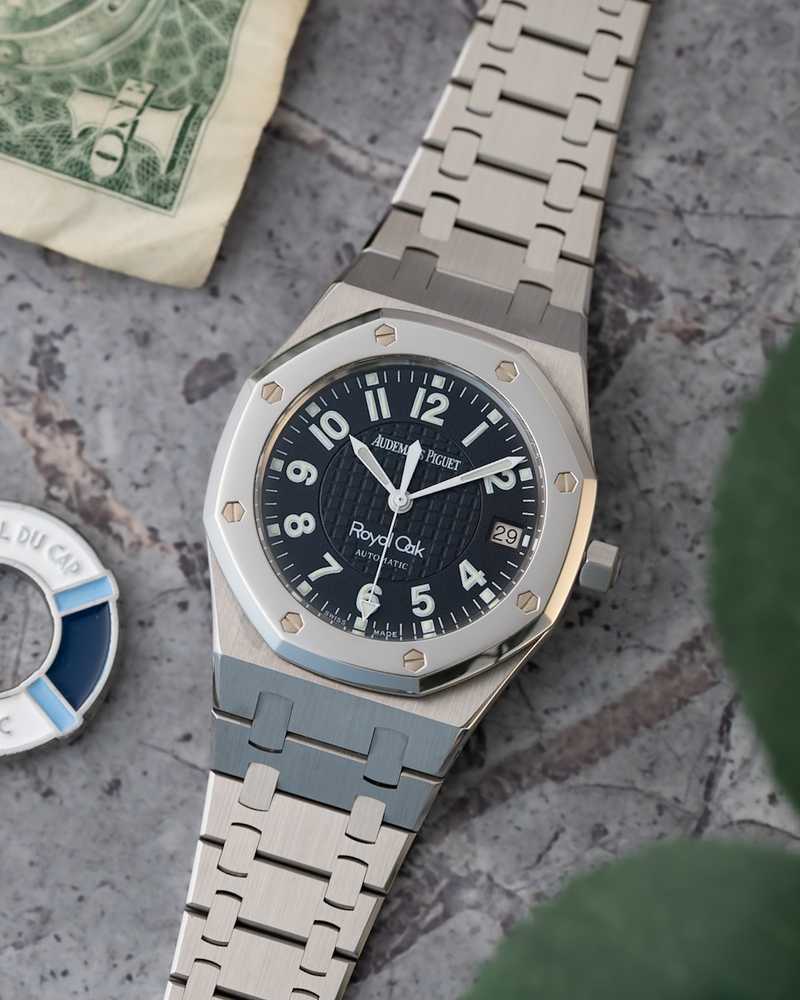 Featured image for Audemars Piguet Royal Oak PLATINUM-STEEL "Nick Faldo" 15190SP Silver 2003 with original box and papers