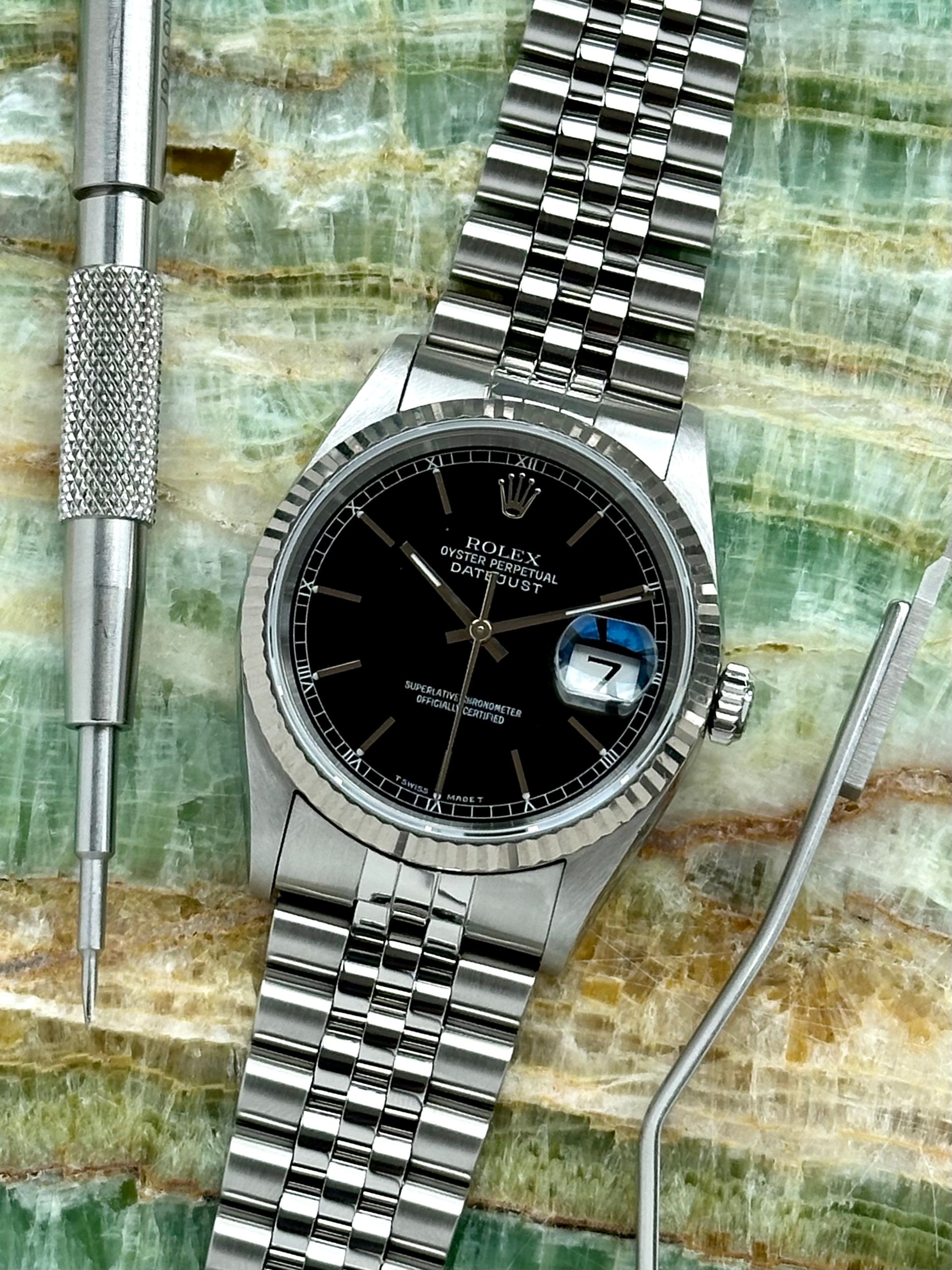 Rolex Datejust 16234 Black 1997 with original box and papers 2