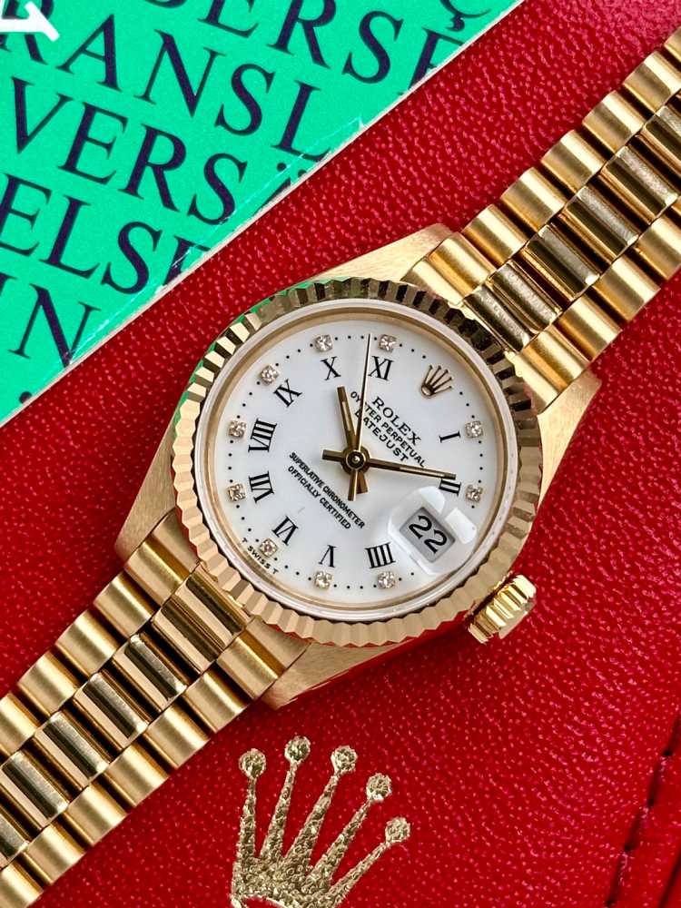 Image for Rolex Lady-Datejust "Diamond" 69178 White 1987 with original box and papers