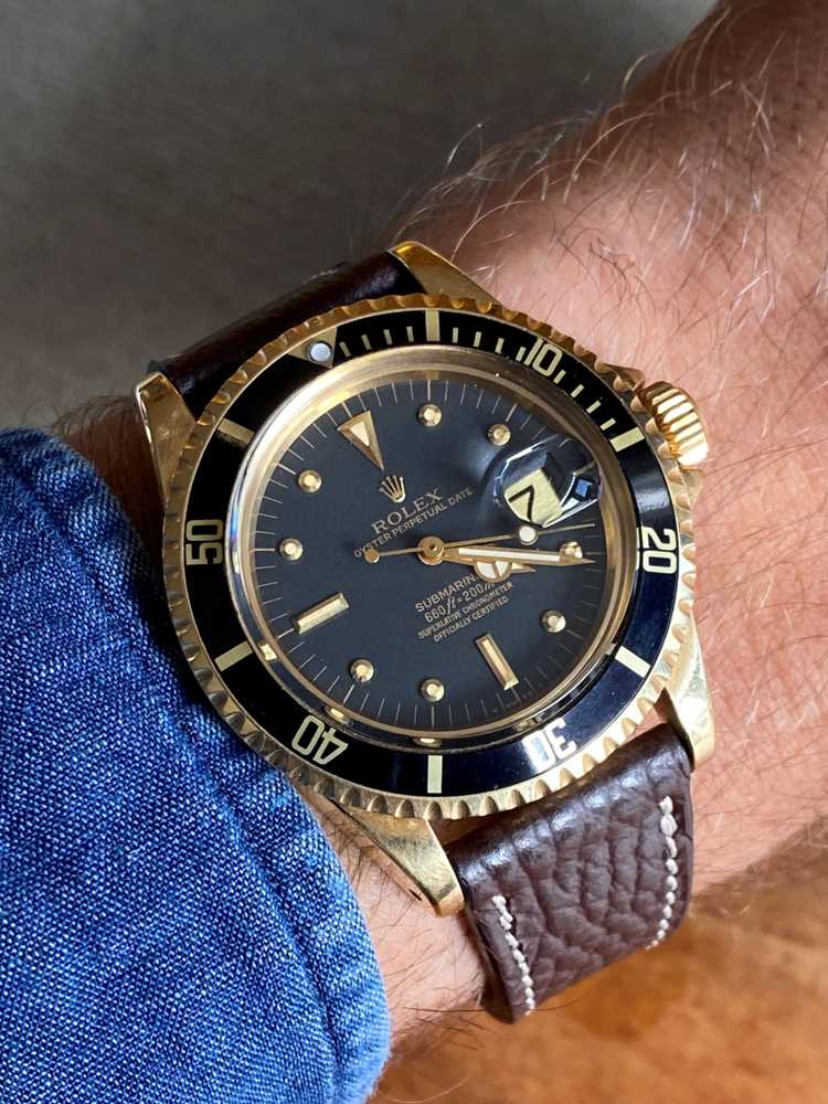 Wrist shot image for Rolex Submariner 1680 Black 1979 