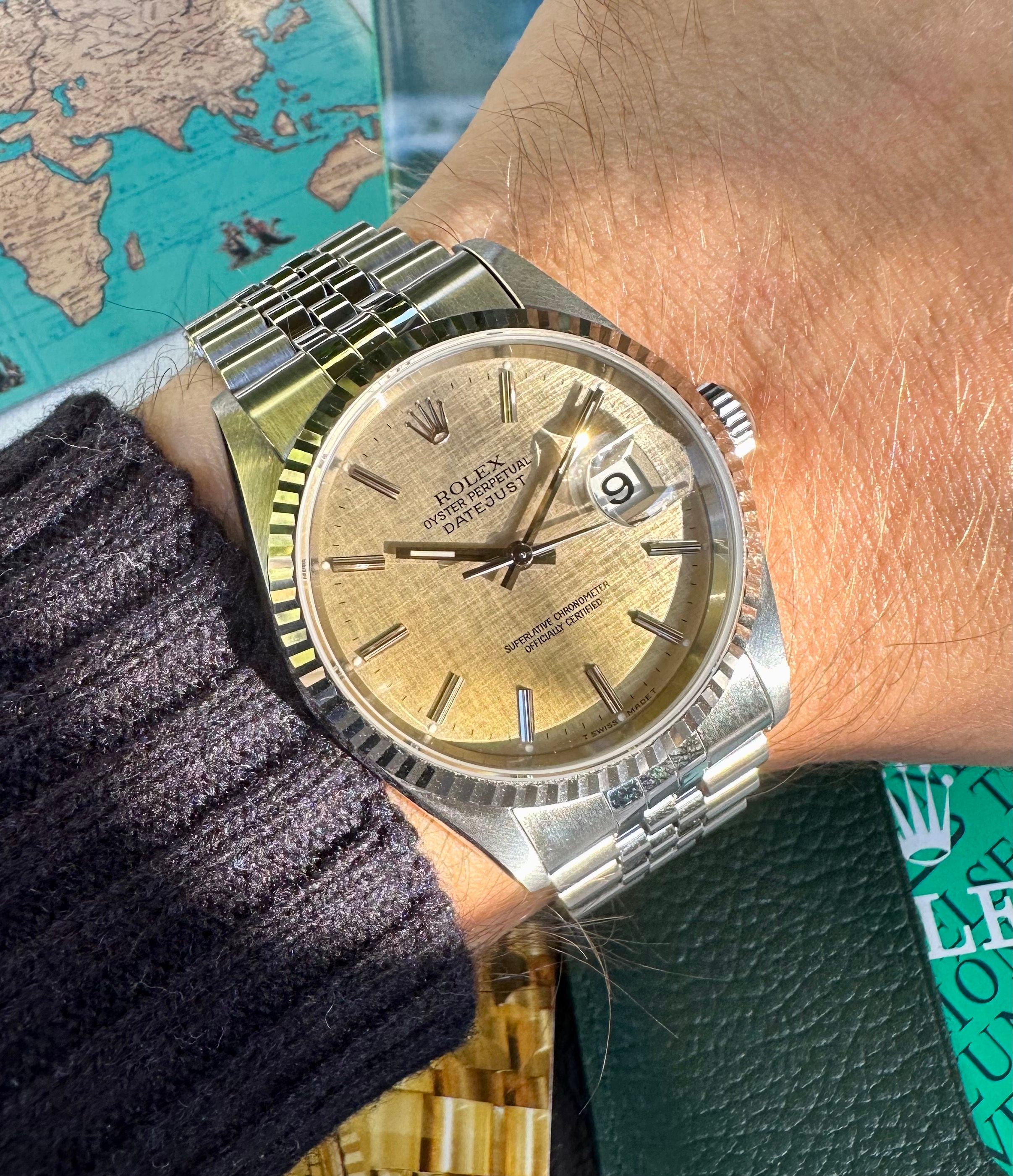 Rolex Datejust 16234 Tropical 1995 with original box and papers