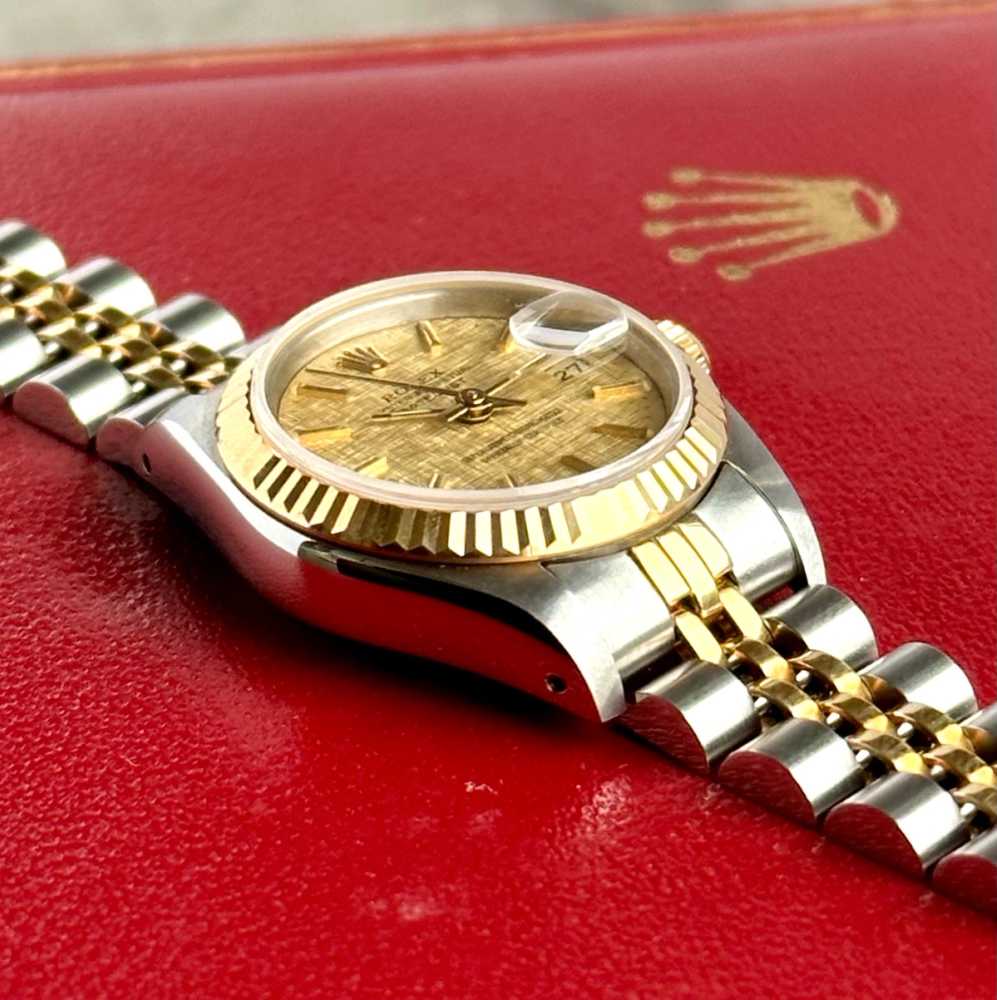 Image for Rolex Lady-Datejust "Linen" 69173 Gold 1987 with original box and papers