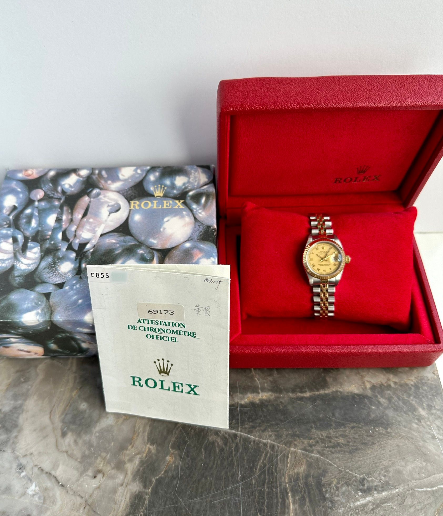 Rolex Lady-Datejust 69173 Gold 1990 with original box and papers 3